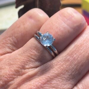 Vintage 80s the Vanderbilt jewel one carat solitaire, ring, silver size 6